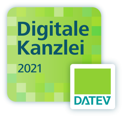 Logo für die Digitale Kanzlei 2021 von DATEV, mit grünem Design.
